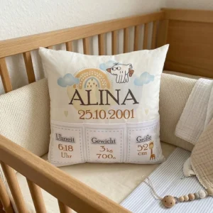 Kissen-personalisiert-zur-Geburt.-Kissen-mit-Geburtsdaten-und-Namen-Dekokissen.-Geburtskissen