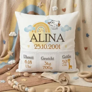 Personalisierter Babygeschenk mit Namen und Datum